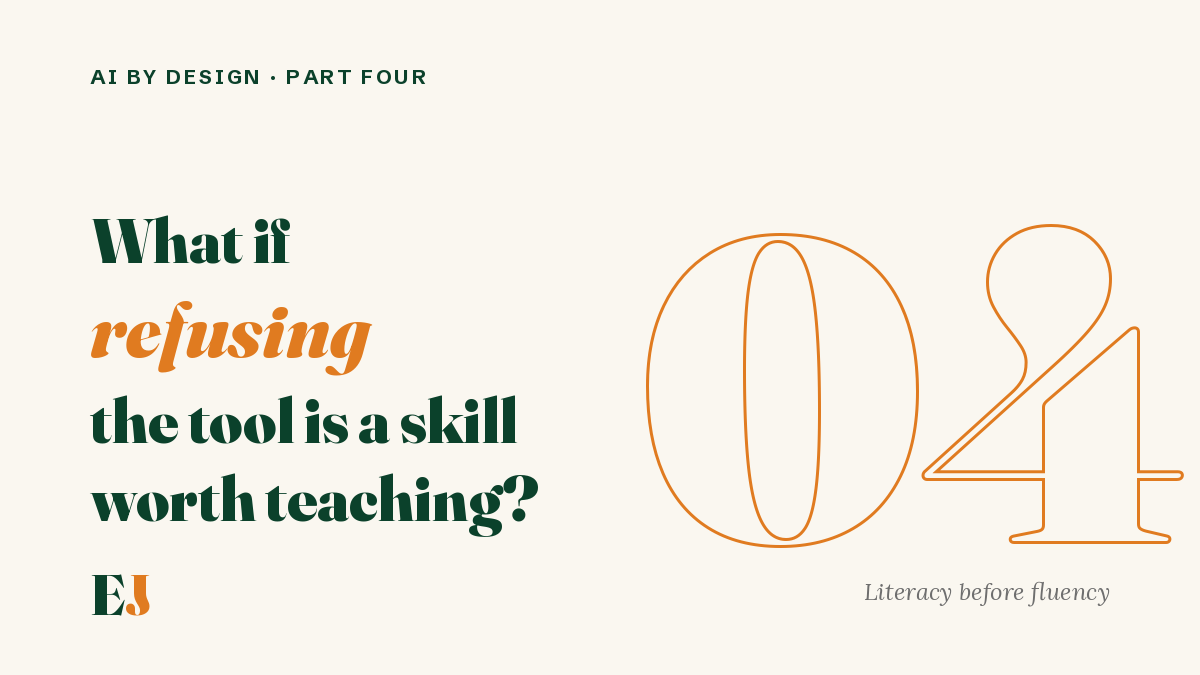 Literacy Before Fluency